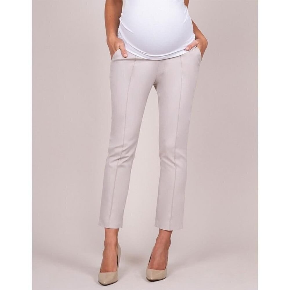 NEW Seraphine Size 14 Maternity Dress Pants Cressida Taupe Career Office - Picture 4 of 12